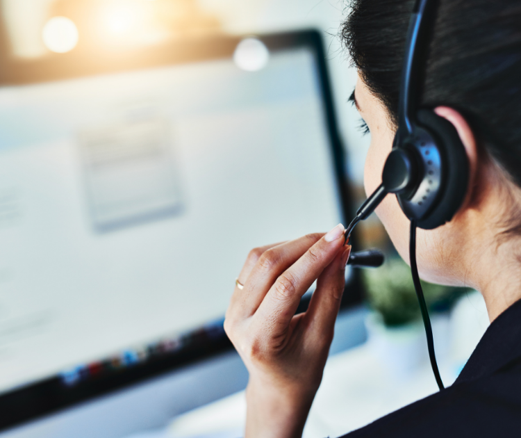 Customer Support Associate on a call